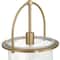 Hello Honey® Beatrice Gold & White Mid-Century Modern Handmade Marbleized Glass & Metal Ceiling Light